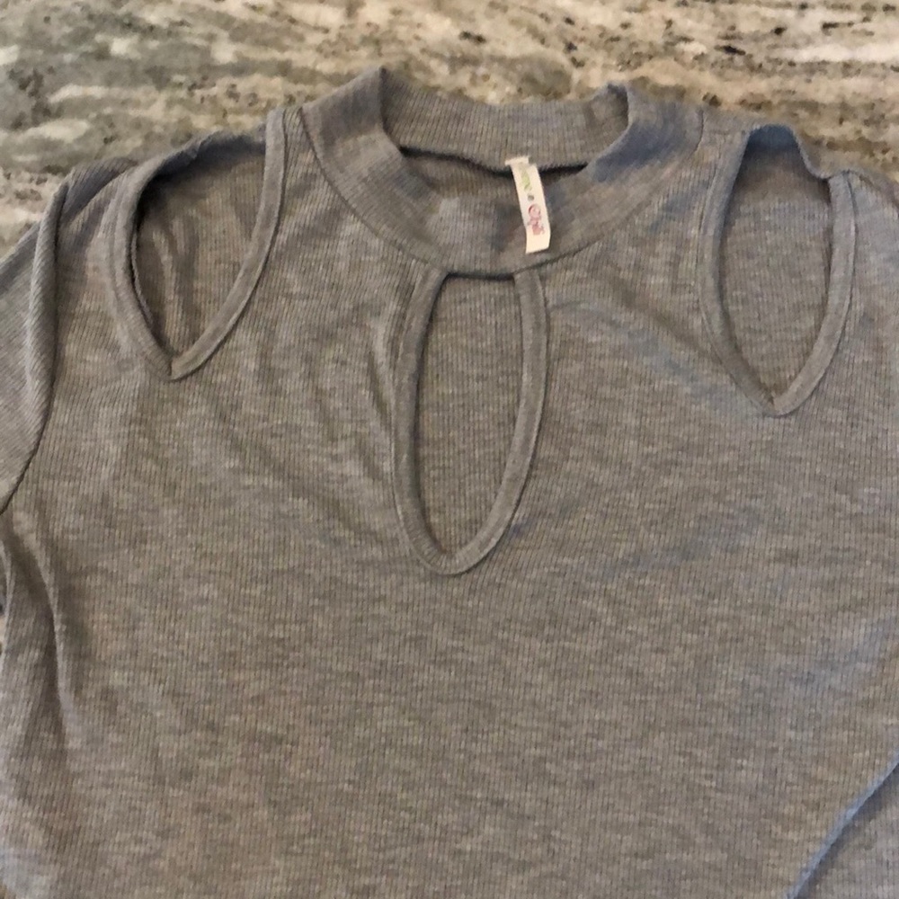 Gray boutique sweater dress